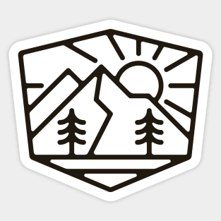 Sunrise and Mountain Sticker